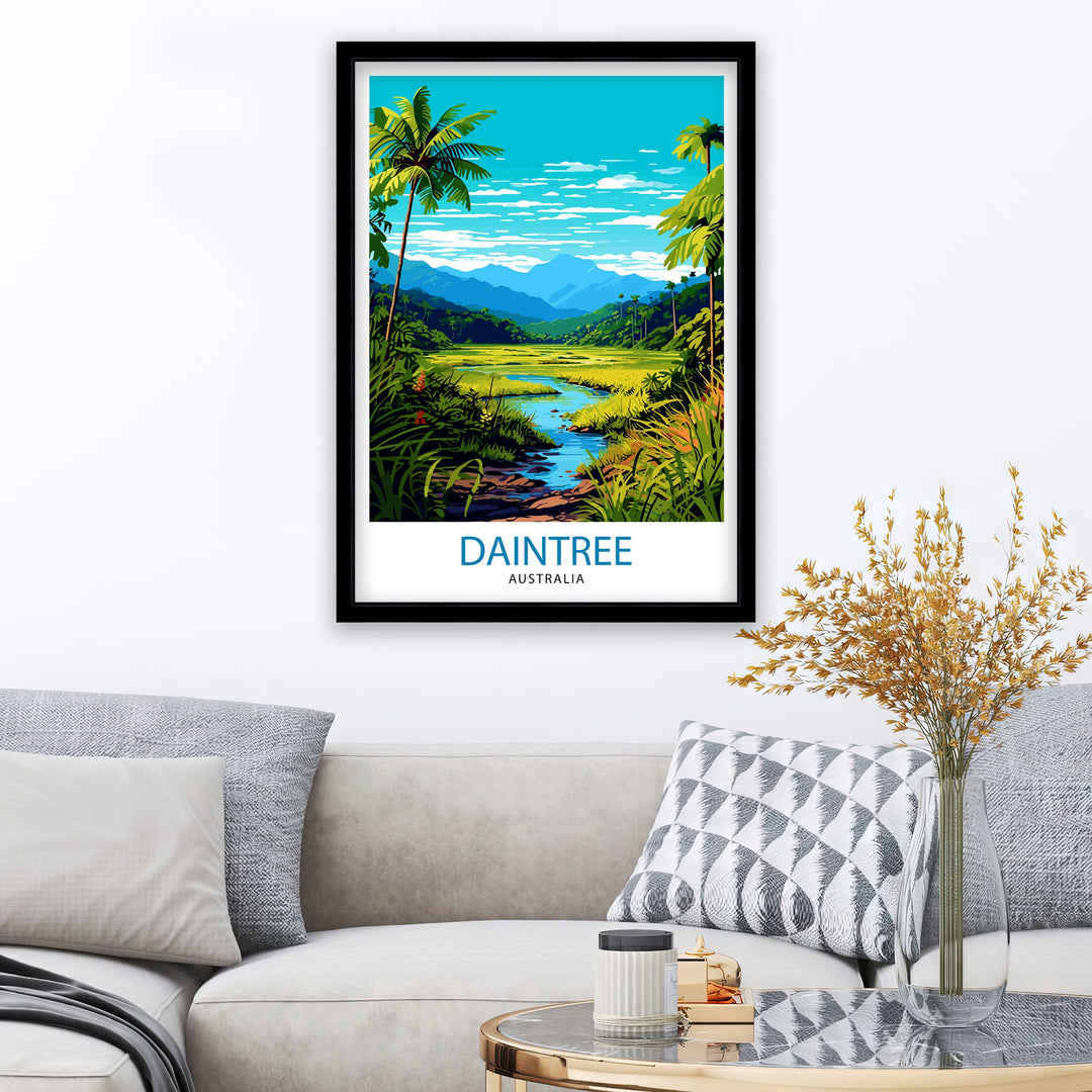 Daintree Australia Travel Poster Daintree Rainforest Wall Decor Australian Nature Poster Daintree Travel Posters Tropical Art Poster