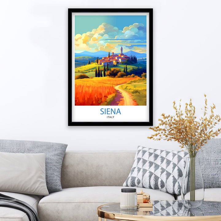 Siena Italy Travel Poster Siena Wall Decor Siena Poster Tuscany Travel Posters Siena Art Poster Siena Illustration Siena Wall Art Italy Poster