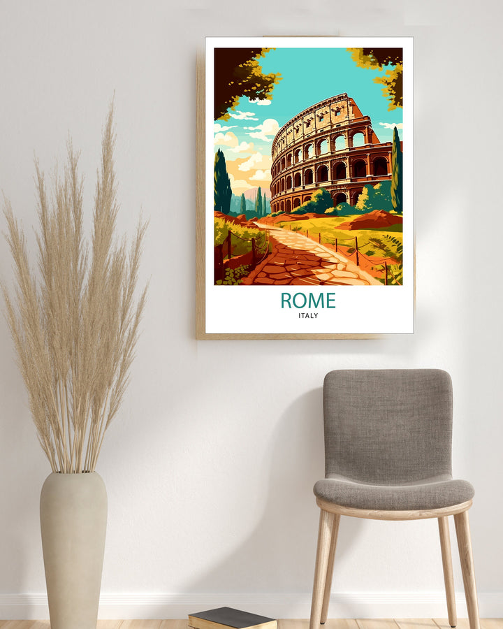 Rome Italy Travel Poster Rome Wall Decor Rome Poster Italy Travel Posters Rome Art Poster Rome Illustration Rome Wall Art Italy Poster