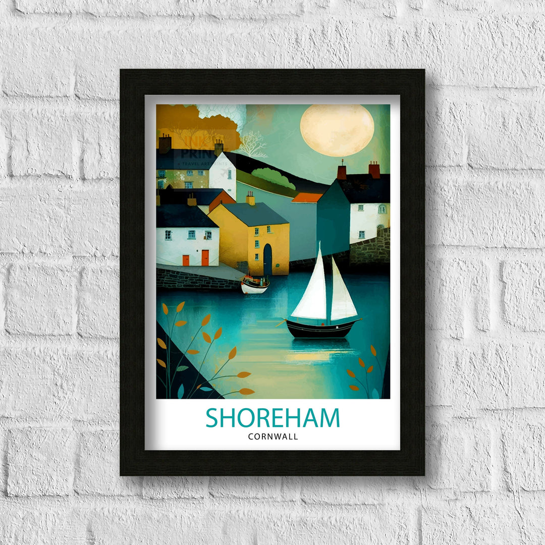 Shoreham Harbour Travel Poster Shoreham Harbour Wall Decor Shoreham Harbour Poster Coastal Travel Posters Shoreham Harbour Art Poster Shoreham