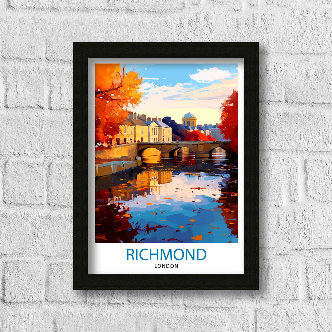 Richmond London Travel Poster Richmond Wall Decor Richmond Poster London Travel Posters Richmond Art Poster Richmond Illustration Richmond Wall