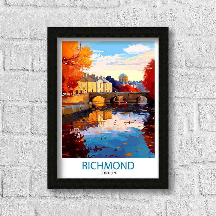 Richmond London Travel Poster Richmond Wall Decor Richmond Poster London Travel Posters Richmond Art Poster Richmond Illustration Richmond Wall