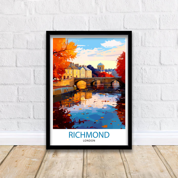 Richmond London Travel Poster Richmond Wall Decor Richmond Poster London Travel Posters Richmond Art Poster Richmond Illustration Richmond Wall