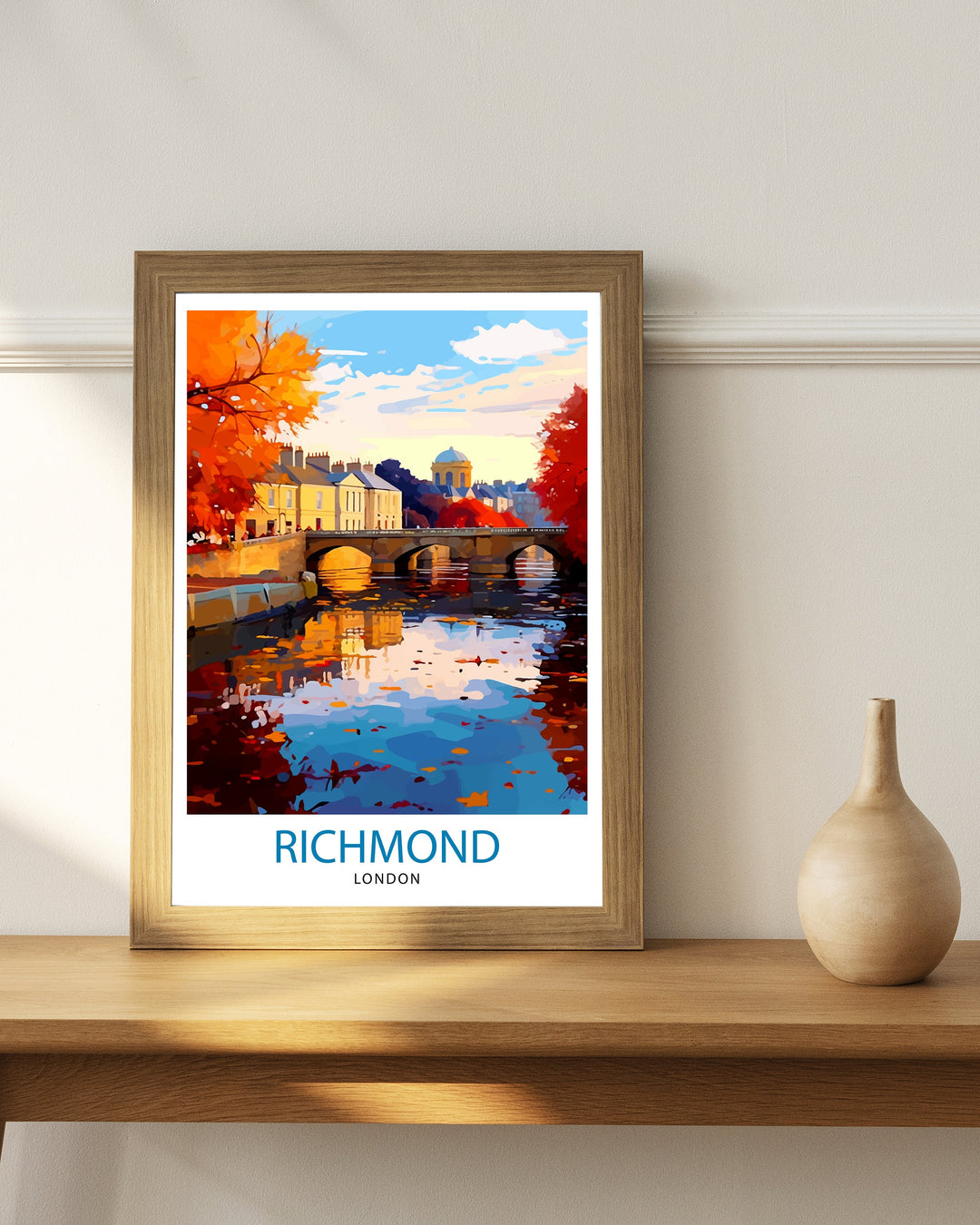 Richmond London Travel Poster Richmond Wall Decor Richmond Poster London Travel Posters Richmond Art Poster Richmond Illustration Richmond Wall