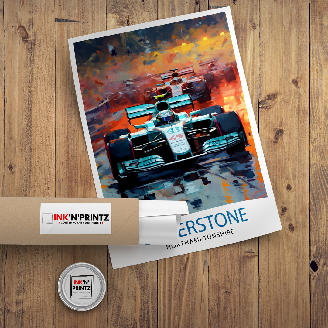 Silverstone Travel Poster Wall Decor Silverstone Circuit Poster Motorsport Travel Posters Art Poster Racing Illustration