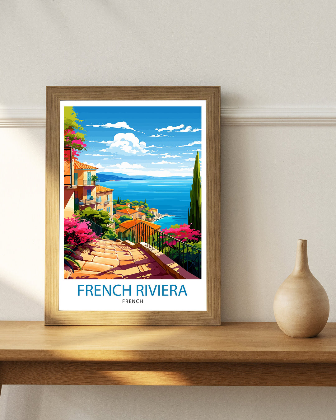 French Riviera Travel Poster Riviera Wall Decor French Riviera Poster Mediterranean Travel Posters Riviera Art Poster French Riviera