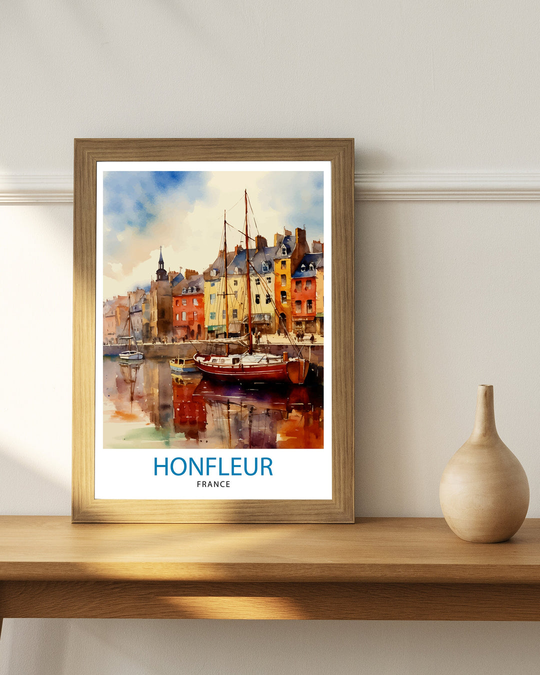 Honfleur France Travel Poster Honfleur Wall Decor Honfleur Poster France Travel Posters Honfleur Art Poster Honfleur Illustration Honfleur