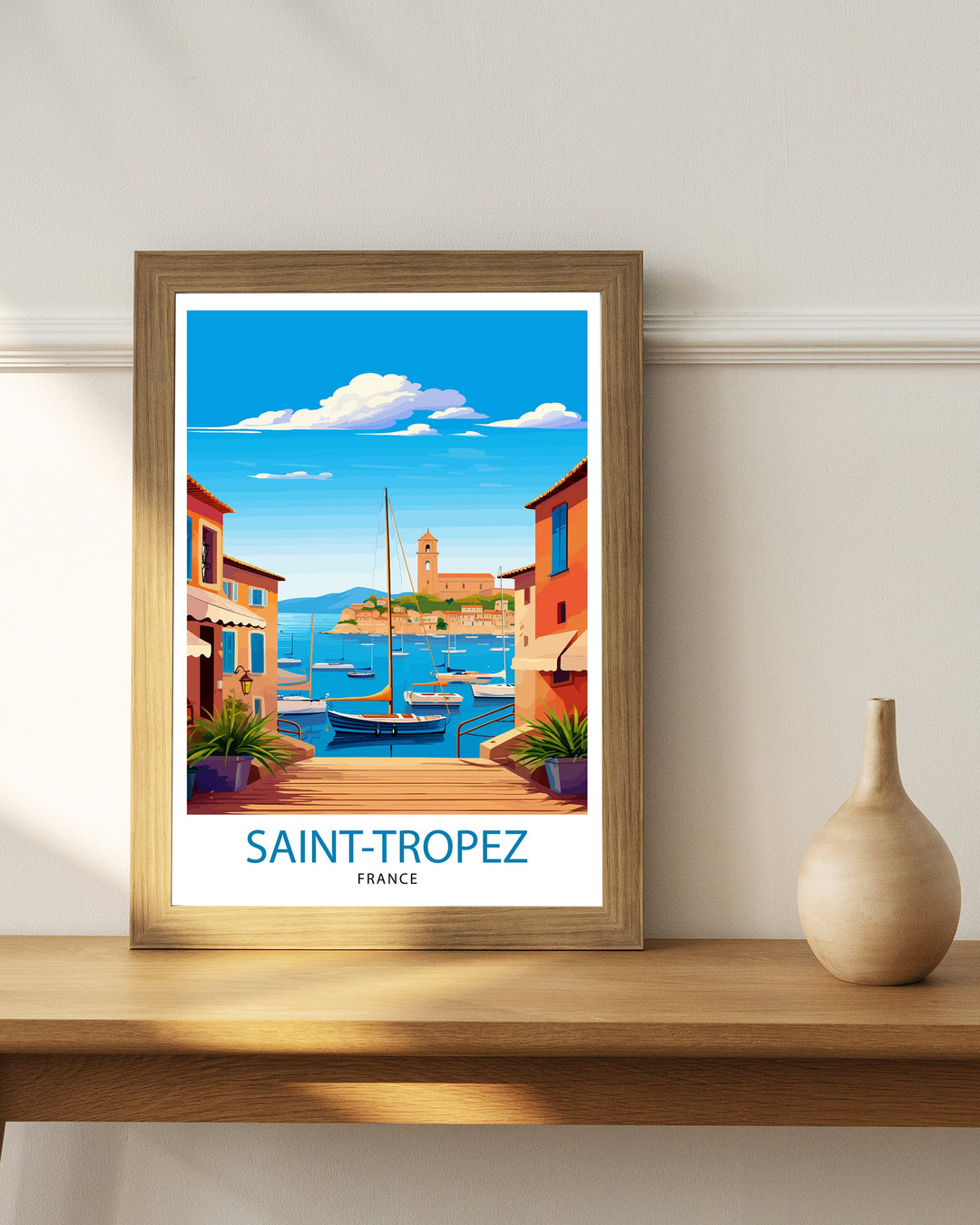 St. Tropez France Travel Poster St. Tropez Wall Decor St. Tropez Poster French Riviera Travel Posters St. Tropez Art Poster St. Tropez