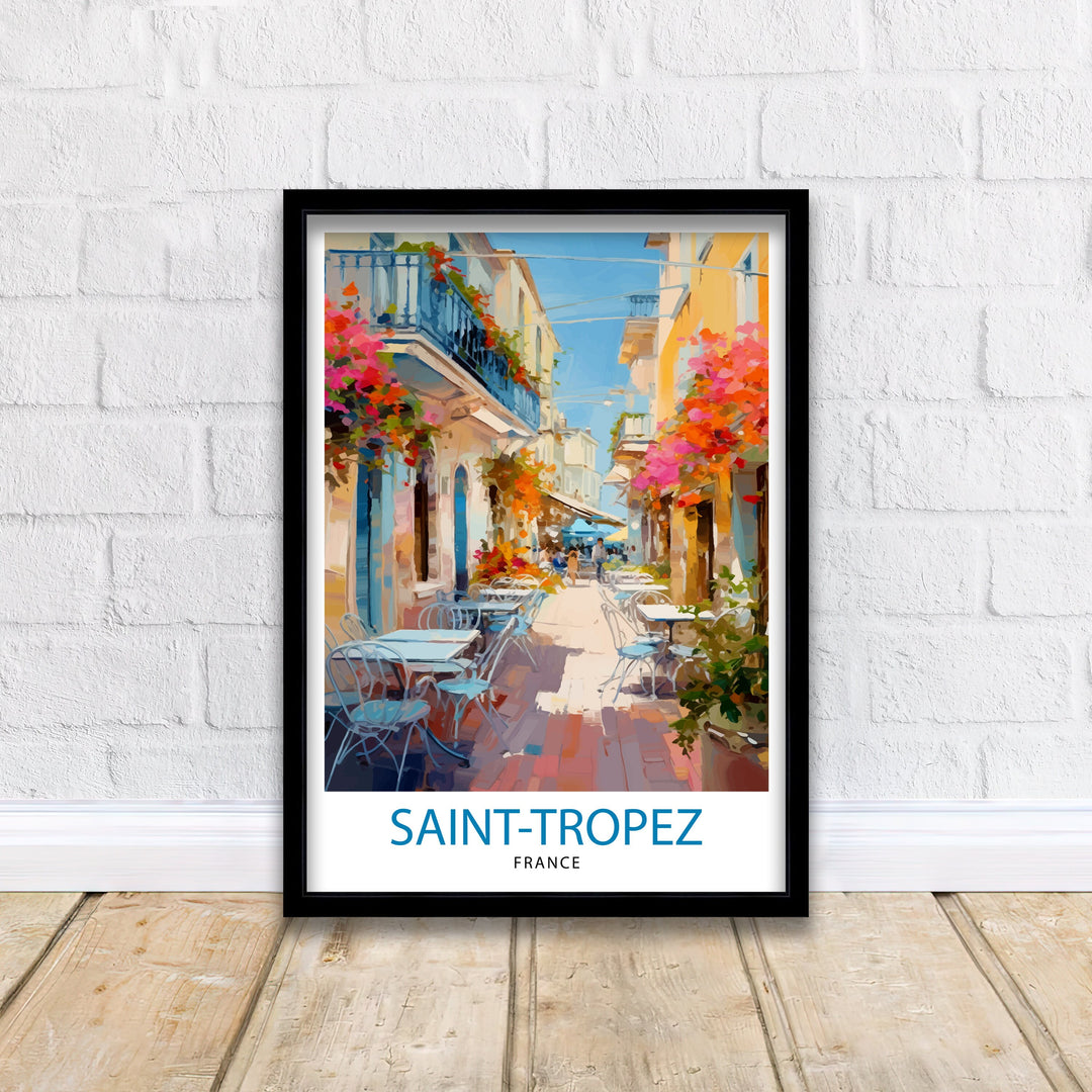 St. Tropez France Travel Poster St. Tropez Wall Decor St. Tropez Poster French Riviera Travel Posters St. Tropez Art Poster St. Tropez