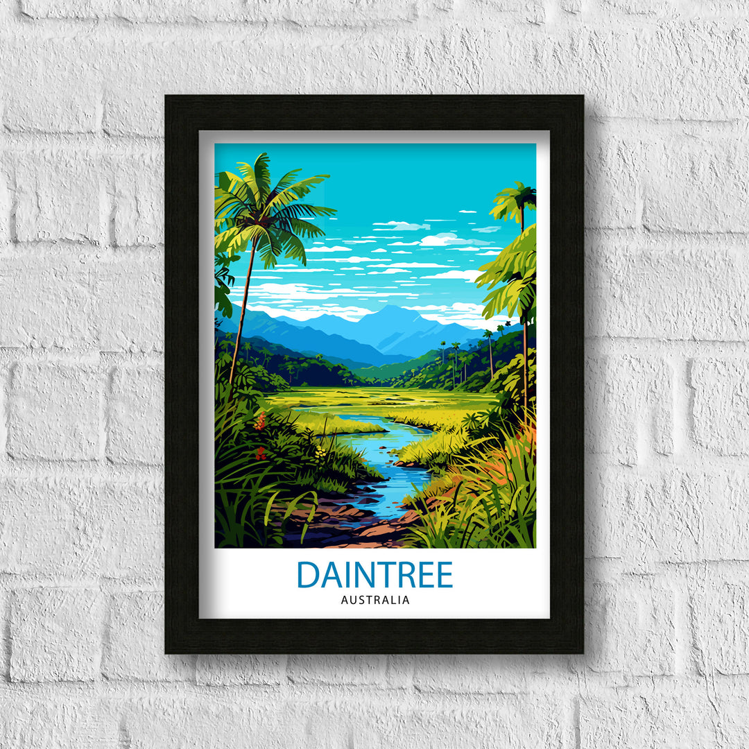 Daintree Australia Travel Poster Daintree Rainforest Wall Decor Australian Nature Poster Daintree Travel Posters Tropical Art Poster