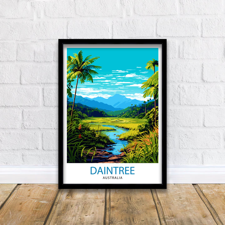 Daintree Australia Travel Poster Daintree Rainforest Wall Decor Australian Nature Poster Daintree Travel Posters Tropical Art Poster