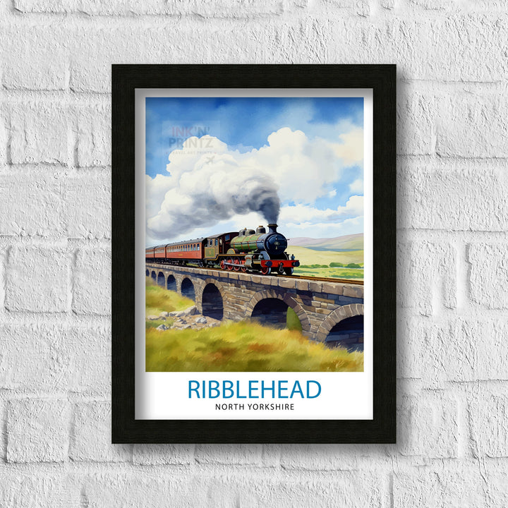 Ribblehead Viaduct Landscape Poster Yorkshire Dales Wall Art Ribblehead Viaduct Poster UK Travel Posters Yorkshire Art Poster Ribblehead