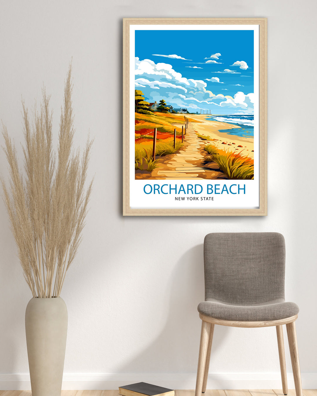 Orchard Beach New York State Travel Print New York Wall Decor Orchard Beach Poster New York State Travel Prints Orchard Beach