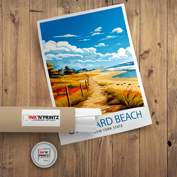 Orchard Beach New York State Travel Print New York Wall Decor Orchard Beach Poster New York State Travel Prints Orchard Beach