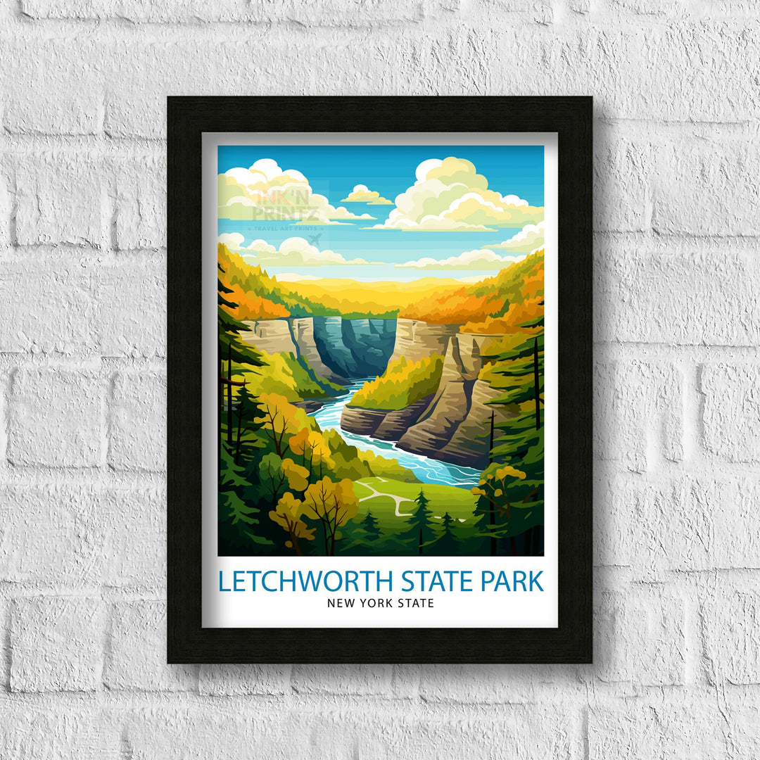 Letchworth State Park New York State Travel Print Nature Wall Decor Letchworth Poster New York Travel Prints Letchworth Art Print Letchworth