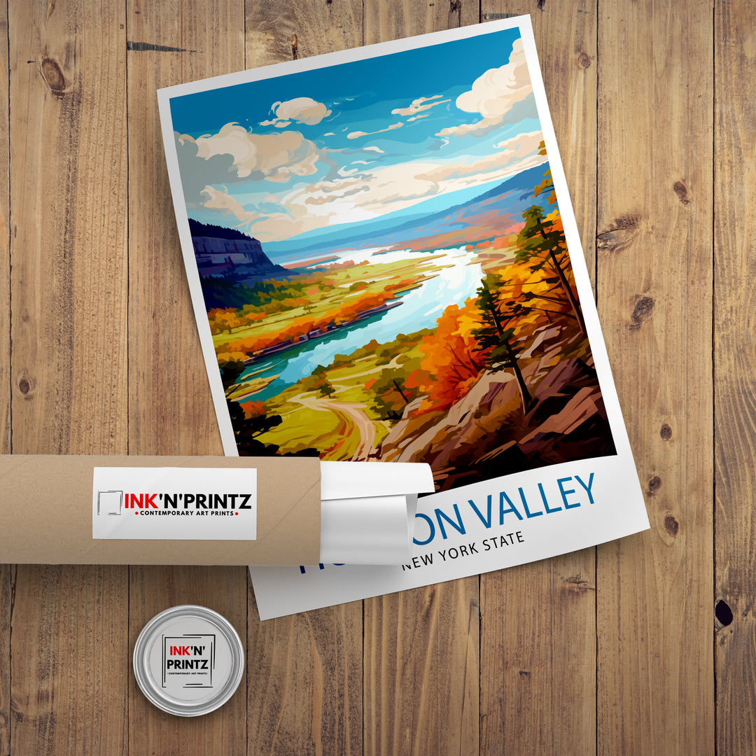 Hudson Valley New York State Travel Poster New York Wall Decor Hudson Valley Poster Upstate New York Travel Posters New York Art Poster