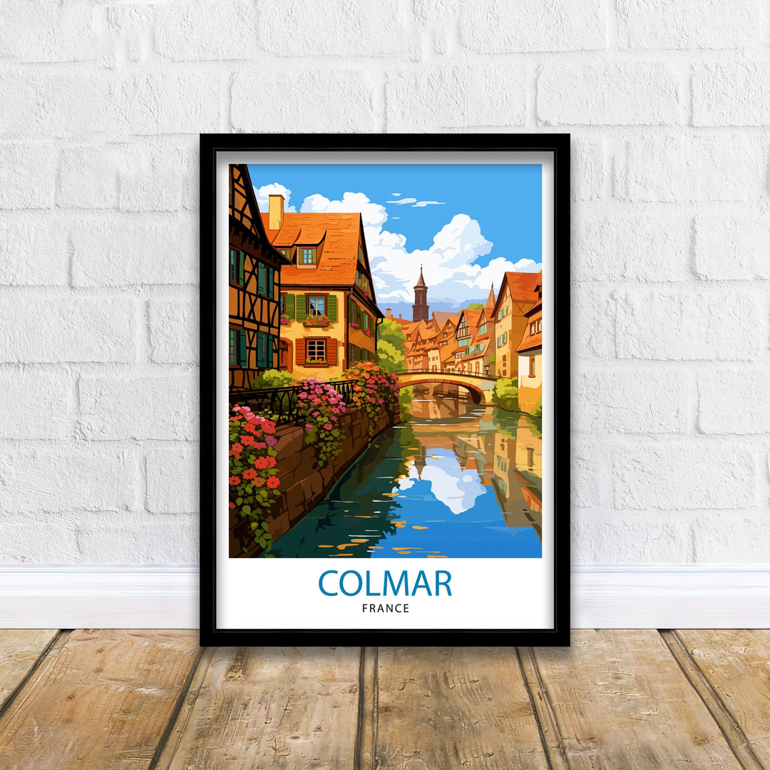 Colmar France Travel Poster Colmar Wall Art Colmar Home Decor Colmar Illustration Travel Poster Gift For Colmar France France Home Decor