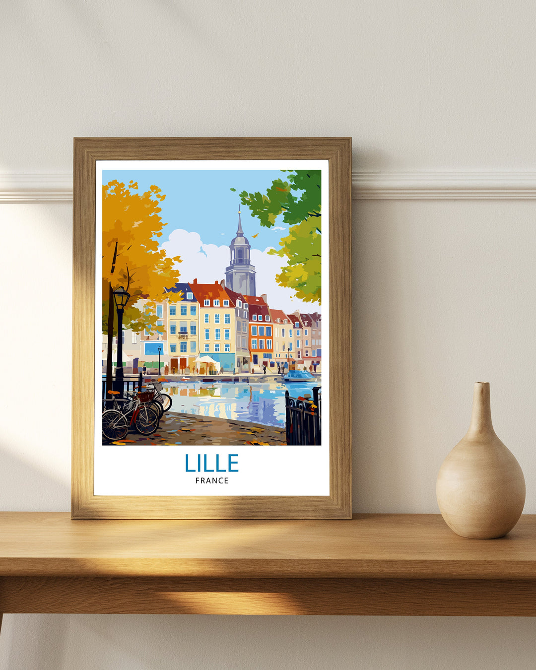 Lille France Travel Poster Lille Wall Decor Lille Poster France Travel Posters Lille Art Poster Lille Illustration Lille