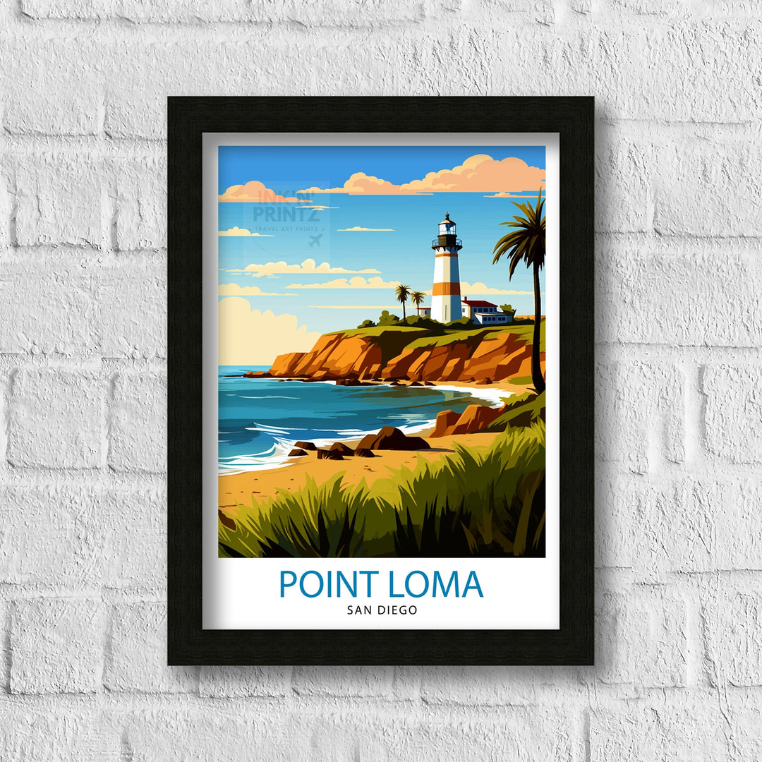 Point Loma San Diego Travel Poster Point Loma Wall Decor Point Loma Poster San Diego Travel Posters Point Loma Art Poster Point