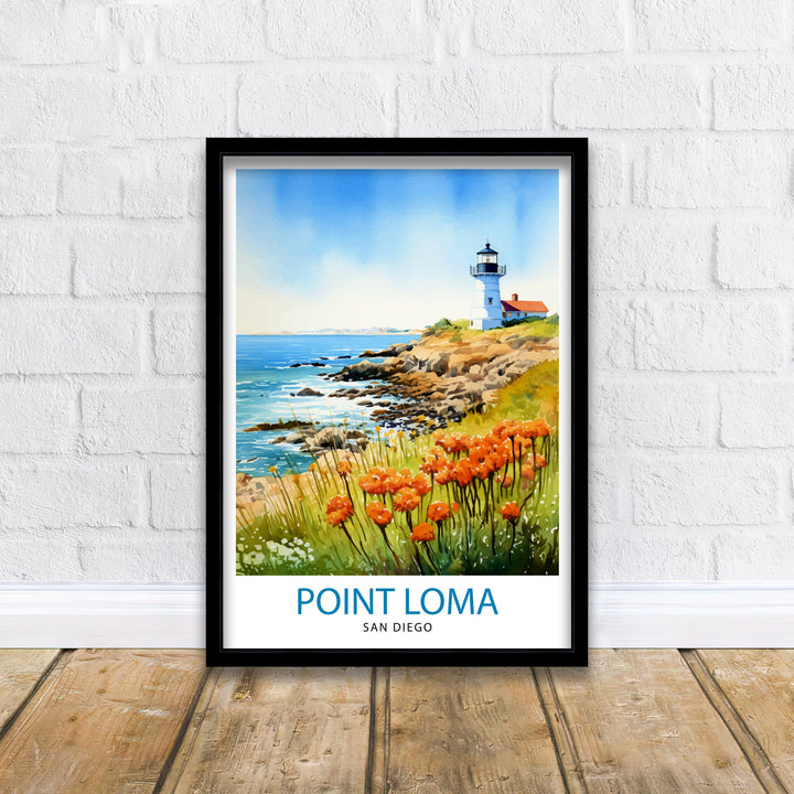 Point Loma San Diego Travel Poster Point Loma Wall Decor Point Loma Poster San Diego Travel Posters Point Loma Art Poster Point