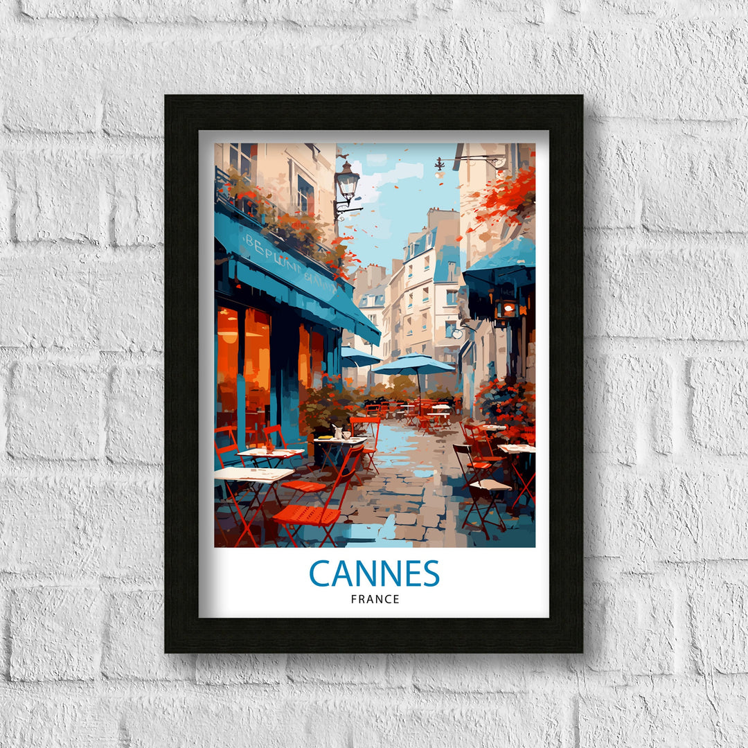 Cannes France Travel Poster Cannes Wall Decor Cannes Poster French Riviera Travel Posters Cannes Art Poster Cannes Illustration