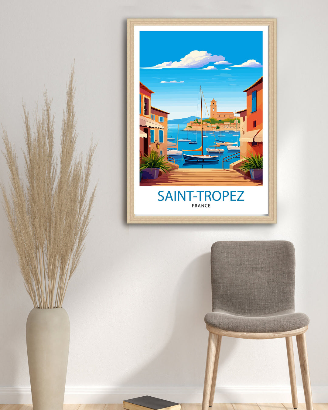 St. Tropez France Travel Poster St. Tropez Wall Decor St. Tropez Poster French Riviera Travel Posters St. Tropez Art Poster St. Tropez