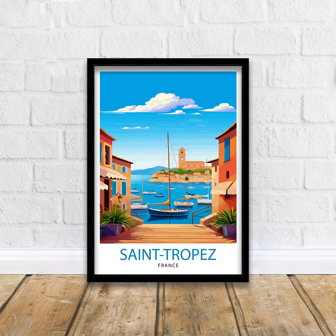 St. Tropez France Travel Poster St. Tropez Wall Decor St. Tropez Poster French Riviera Travel Posters St. Tropez Art Poster St. Tropez