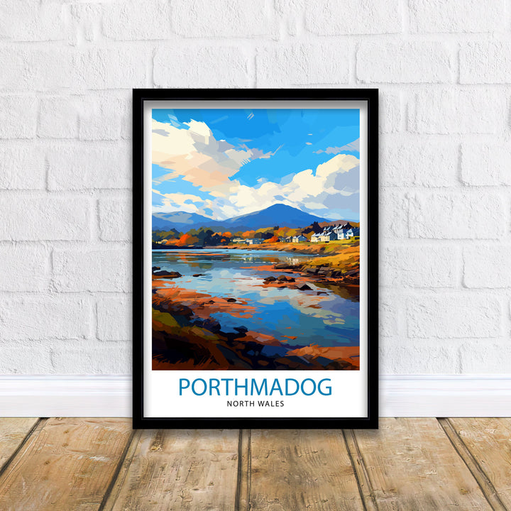 Porthmadog North Wales Travel Poster Wales Wall Decor Porthmadog Poster North Wales Travel Posters Wales Art Poster Porthmadog Illustration