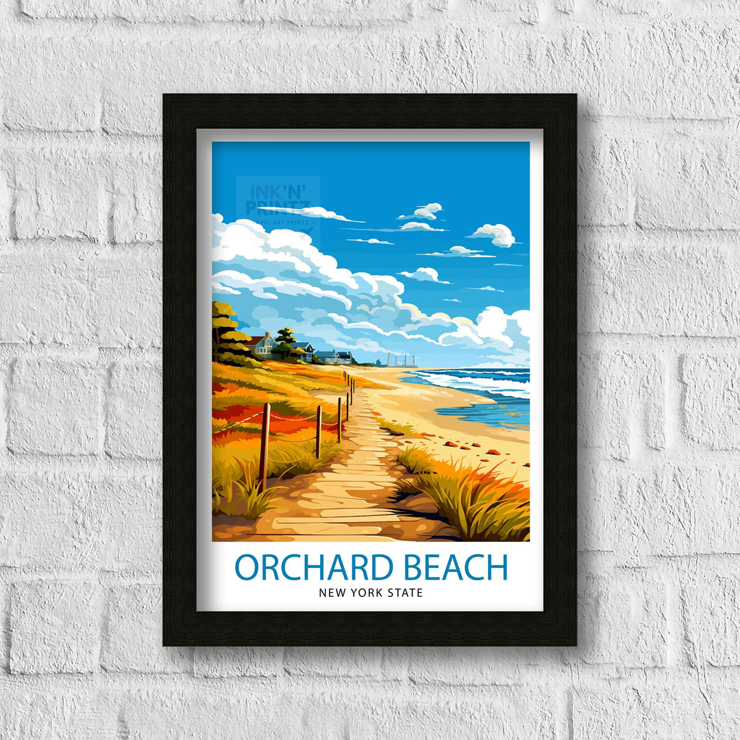 Orchard Beach New York State Travel Print New York Wall Decor Orchard Beach Poster New York State Travel Prints Orchard Beach