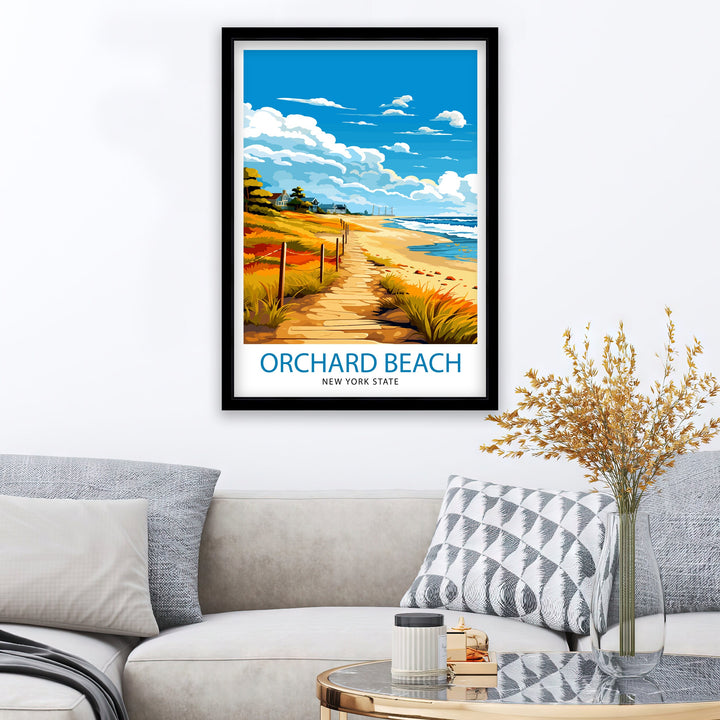 Orchard Beach New York State Travel Print New York Wall Decor Orchard Beach Poster New York State Travel Prints Orchard Beach