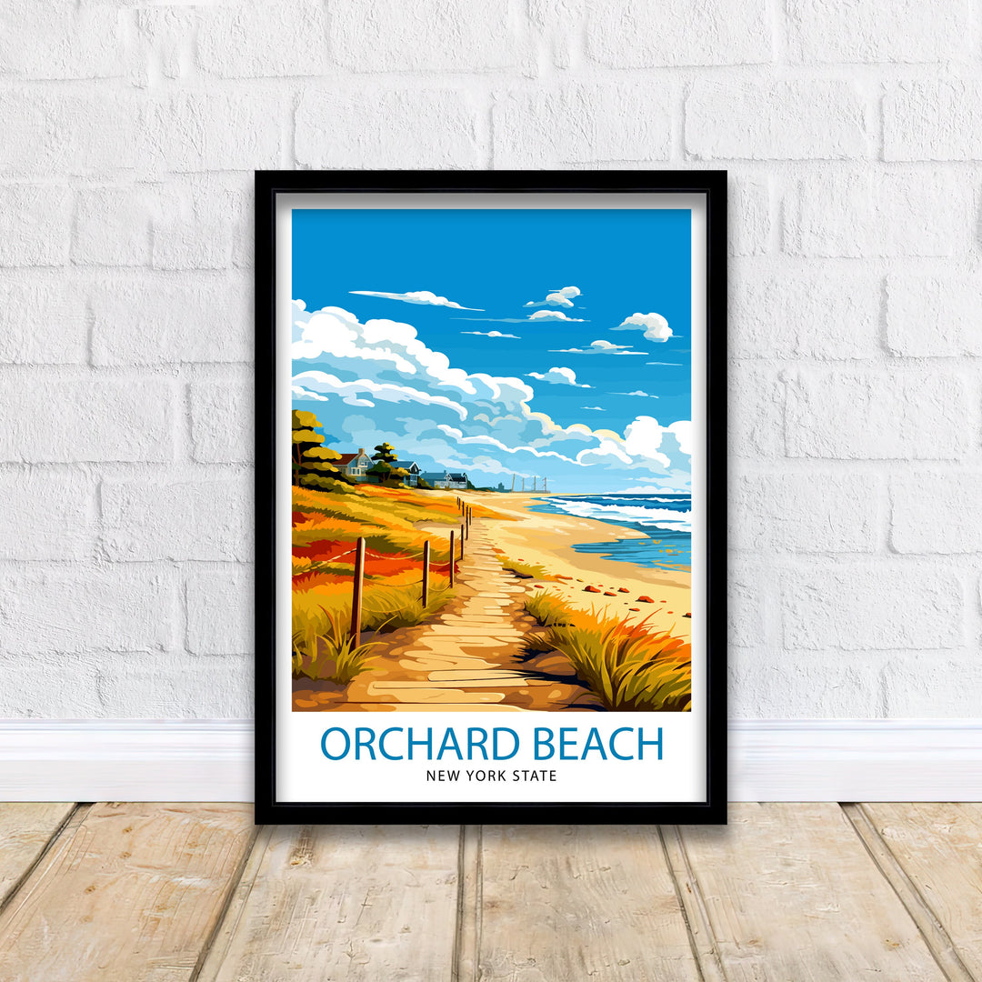 Orchard Beach New York State Travel Print New York Wall Decor Orchard Beach Poster New York State Travel Prints Orchard Beach