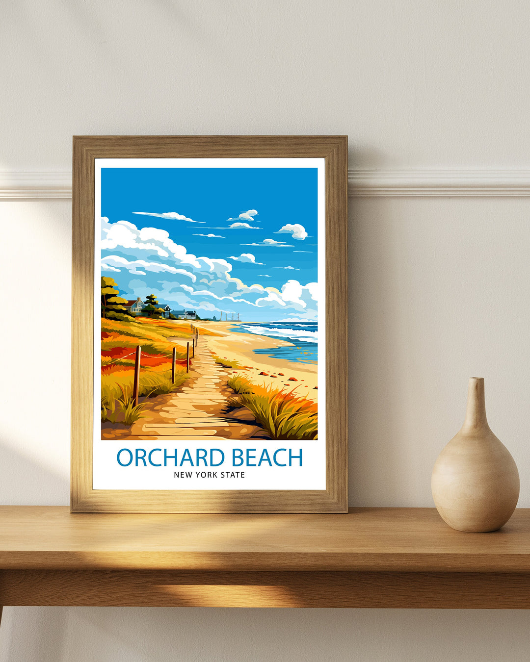 Orchard Beach New York State Travel Print New York Wall Decor Orchard Beach Poster New York State Travel Prints Orchard Beach