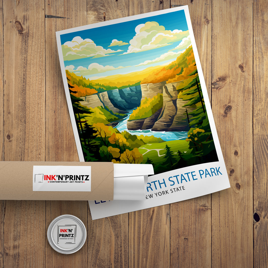 Letchworth State Park New York State Travel Print Nature Wall Decor Letchworth Poster New York Travel Prints Letchworth Art Print Letchworth