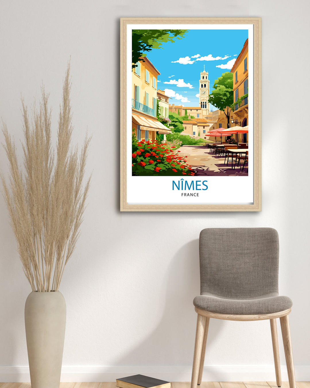 Nimes France Travel Poster Nimes Wall Decor Nimes Poster France Travel Posters Nimes Art Poster Nimes Illustration Nimes Wall Art France Poster