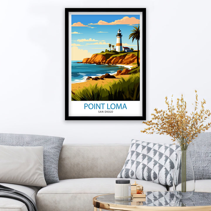 Point Loma San Diego Travel Poster Point Loma Wall Decor Point Loma Poster San Diego Travel Posters Point Loma Art Poster Point