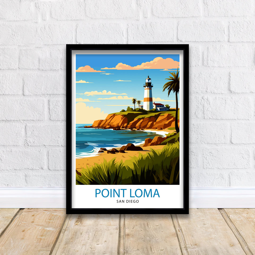 Point Loma San Diego Travel Poster Point Loma Wall Decor Point Loma Poster San Diego Travel Posters Point Loma Art Poster Point