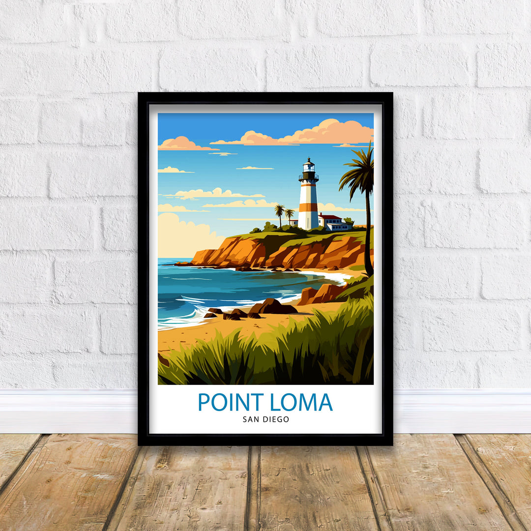 Point Loma San Diego Travel Poster Point Loma Wall Decor Point Loma Poster San Diego Travel Posters Point Loma Art Poster Point