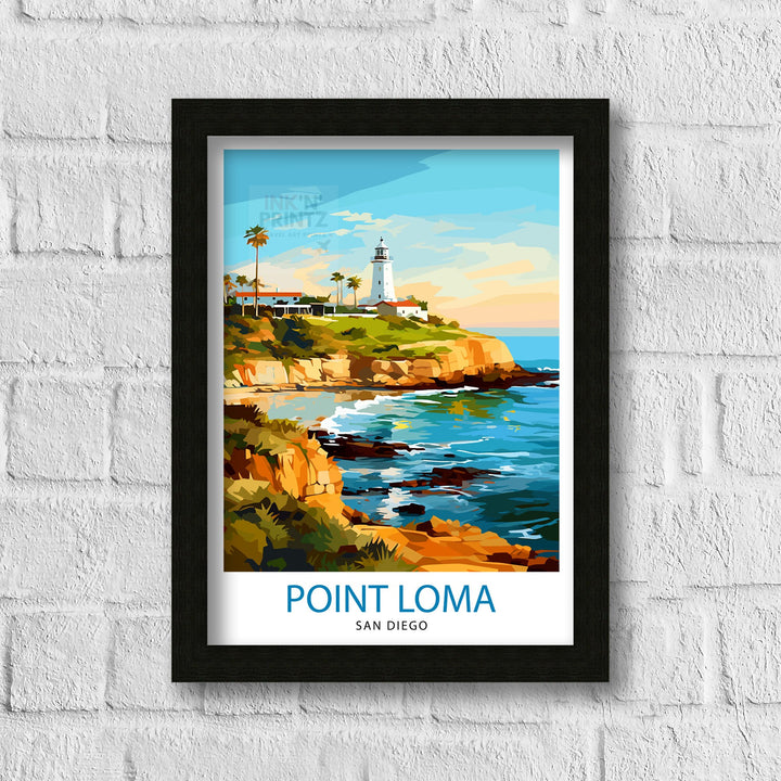 Point Loma San Diego Travel Poster Point Loma Wall Decor Point Loma Poster San Diego Travel Posters Point Loma Art Poster Point