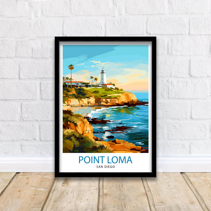 Point Loma San Diego Travel Poster Point Loma Wall Decor Point Loma Poster San Diego Travel Posters Point Loma Art Poster Point