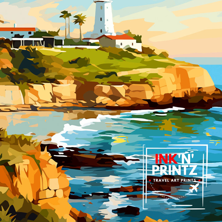 Point Loma San Diego Travel Poster Point Loma Wall Decor Point Loma Poster San Diego Travel Posters Point Loma Art Poster Point