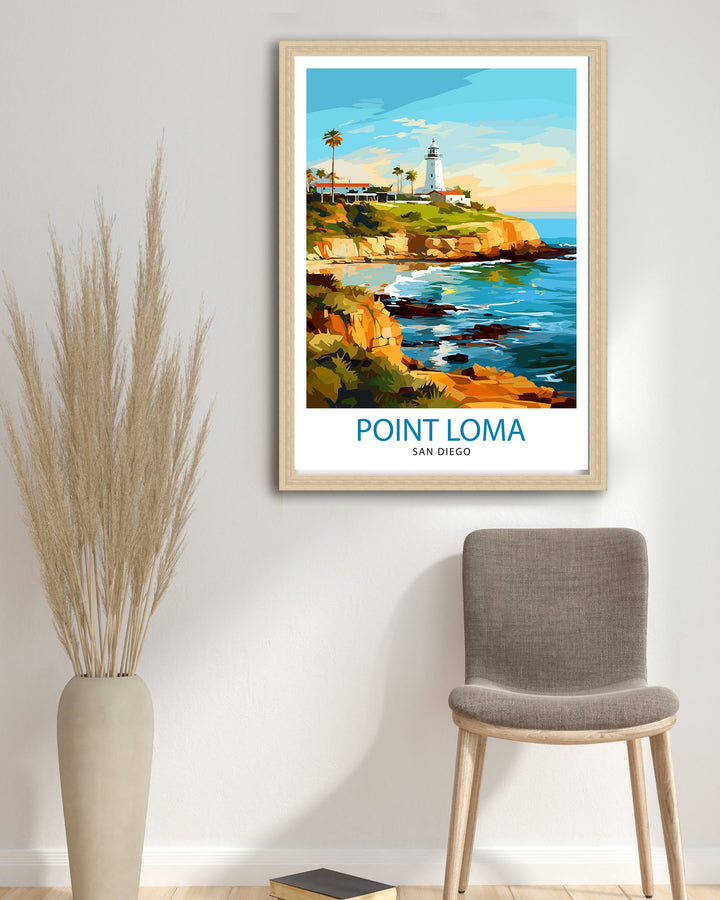 Point Loma San Diego Travel Poster Point Loma Wall Decor Point Loma Poster San Diego Travel Posters Point Loma Art Poster Point