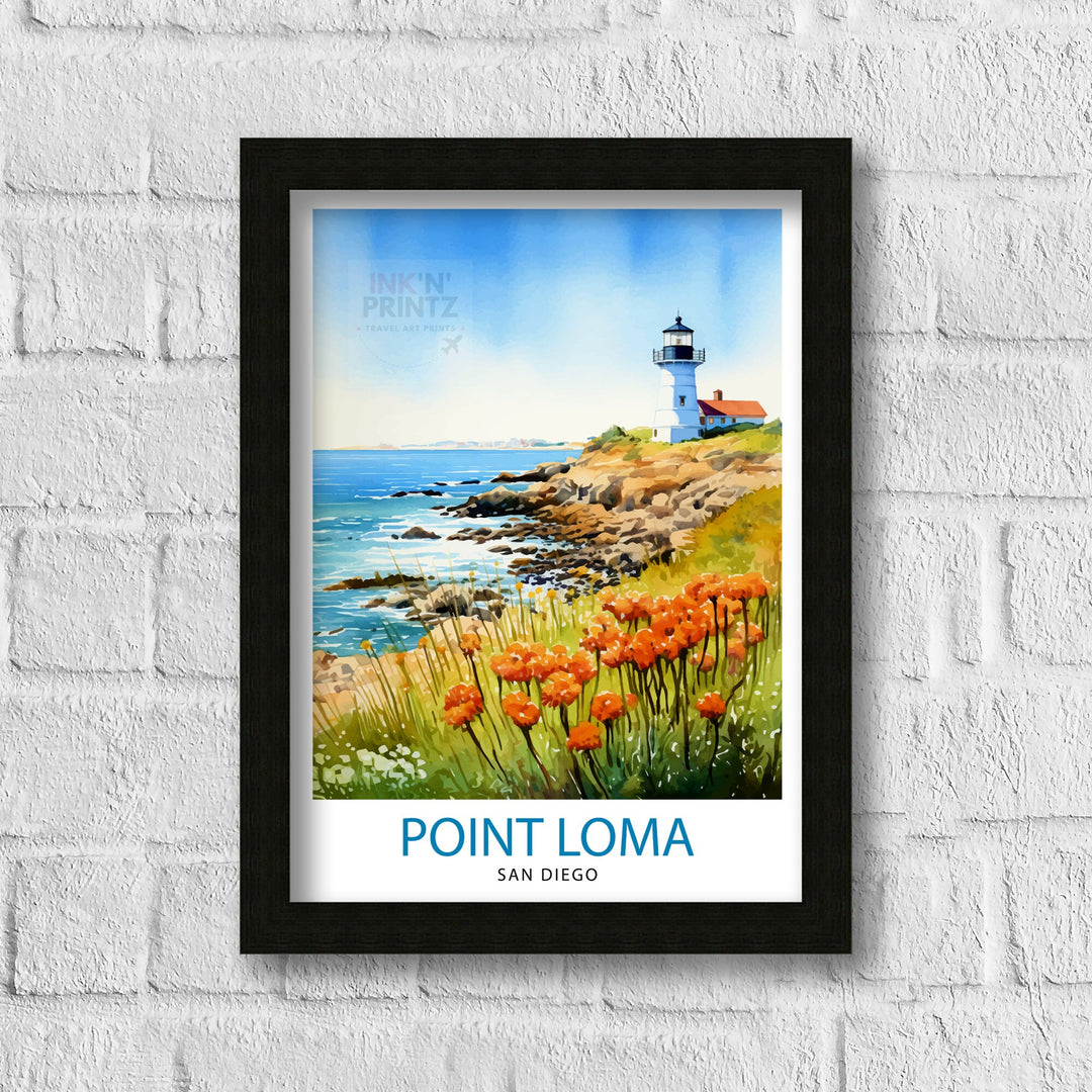 Point Loma San Diego Travel Poster Point Loma Wall Decor Point Loma Poster San Diego Travel Posters Point Loma Art Poster Point