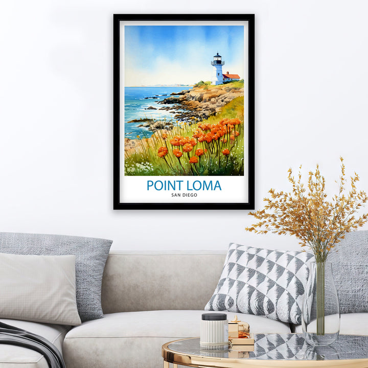 Point Loma San Diego Travel Poster Point Loma Wall Decor Point Loma Poster San Diego Travel Posters Point Loma Art Poster Point