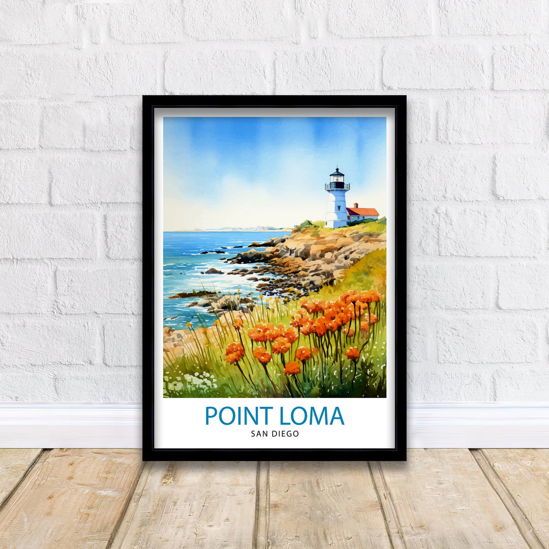 Point Loma San Diego Travel Poster Point Loma Wall Decor Point Loma Poster San Diego Travel Posters Point Loma Art Poster Point