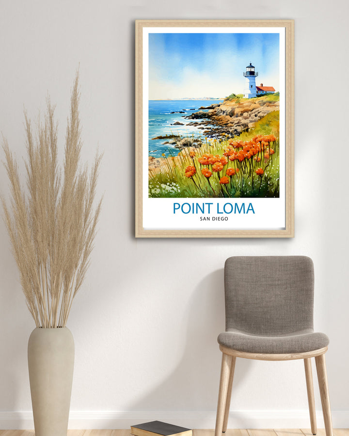 Point Loma San Diego Travel Poster Point Loma Wall Decor Point Loma Poster San Diego Travel Posters Point Loma Art Poster Point