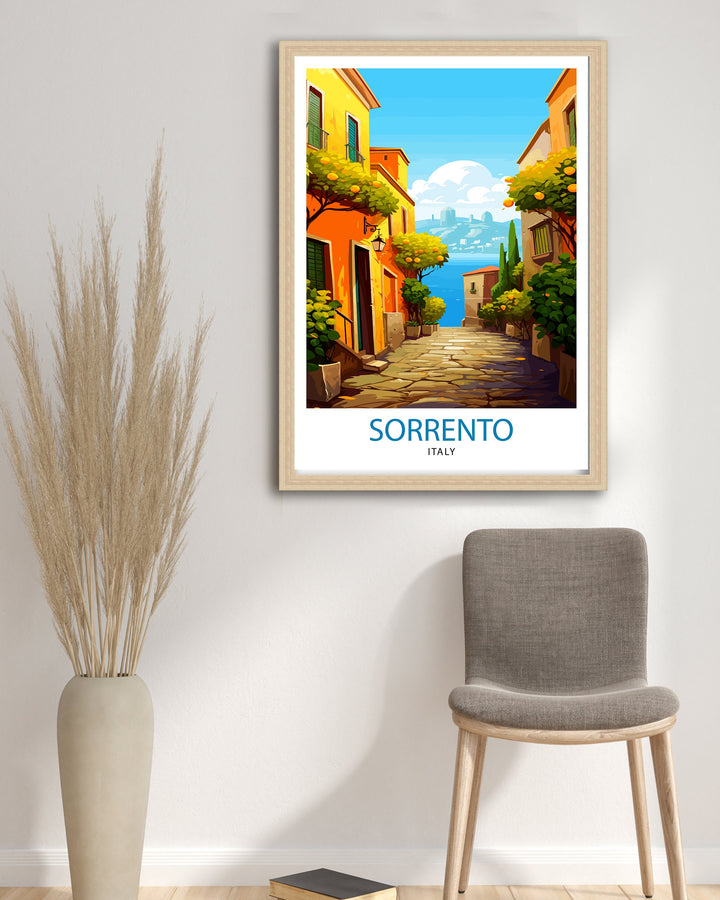 Sorrento Italy Travel Poster Sorrento Wall Decor - Sorrento Poster Italy Travel Posters Sorrento Art Poster Sorrento Italy Illustration