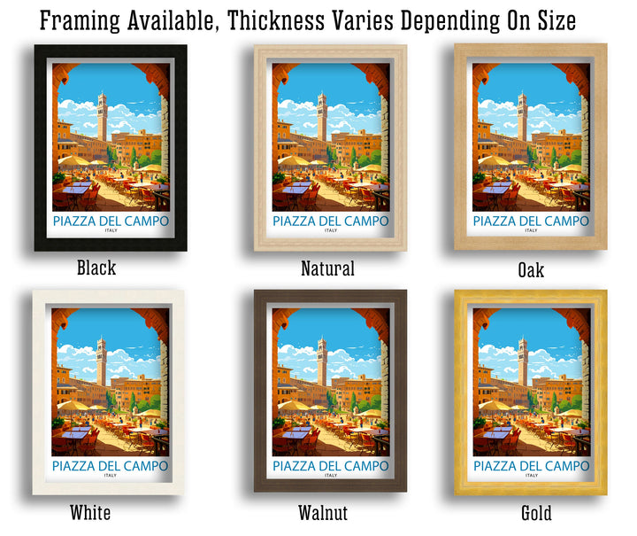 Piazza del Campo Italy Travel Poster Siena Wall Decor Piazza del Campo Poster Italy Travel Posters Siena Art Poster Piazza del Campo