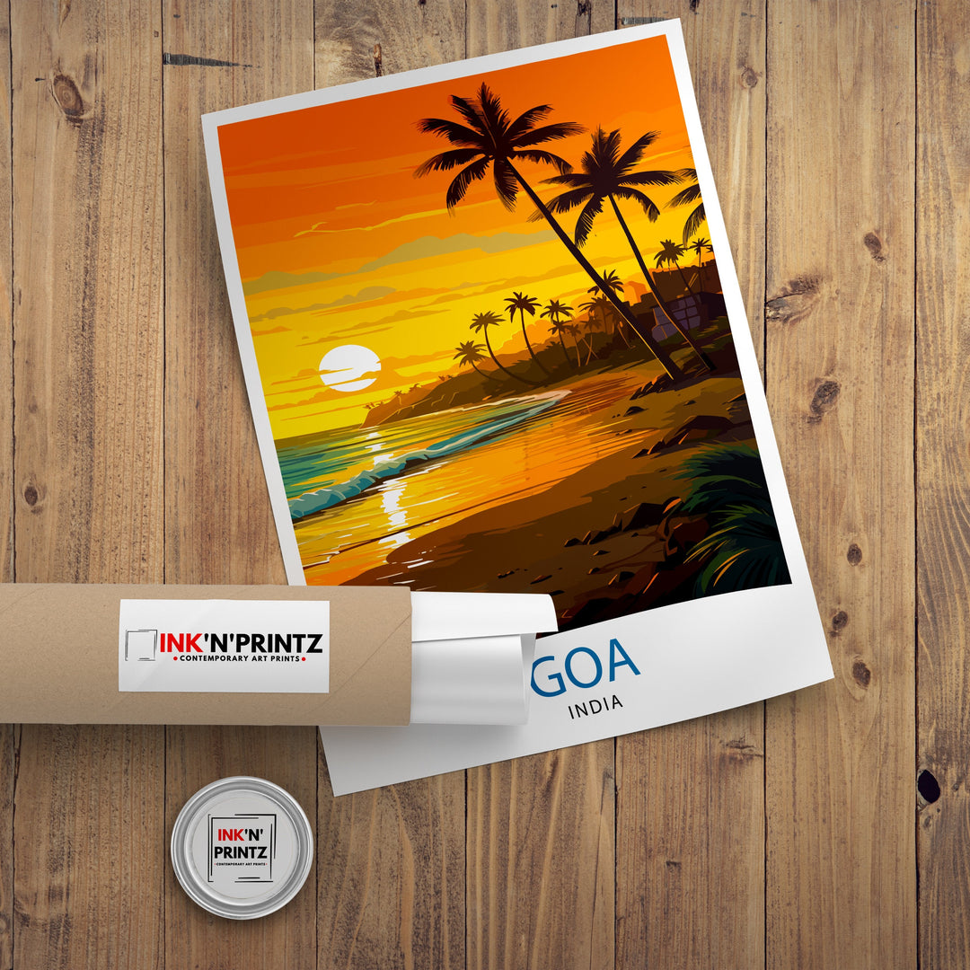 Goa India Travel Poster Goa Wall Decor Goa Poster India Travel Posters Goa Art Poster Goa Illustration Goa Wall Art India Poster