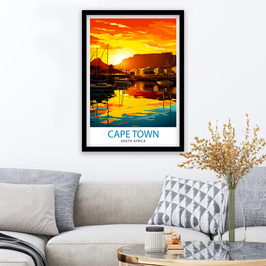 Cape Town South Africa Travel Poster Cape Town Wall Decor Cape Town Poster South Africa Travel Posters Cape Town Art Poster Cape Town