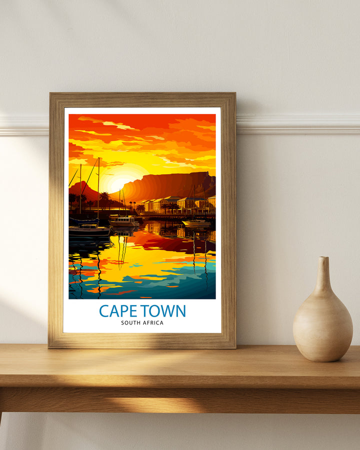 Cape Town South Africa Travel Poster Cape Town Wall Decor Cape Town Poster South Africa Travel Posters Cape Town Art Poster Cape Town